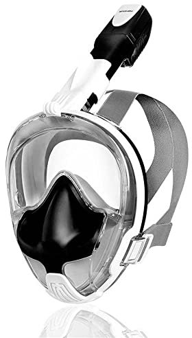 Spokey Schnorchelmaske Vollmaske Tauchermaske Tauchmaske Taucherbrille mit Tasche Bardo