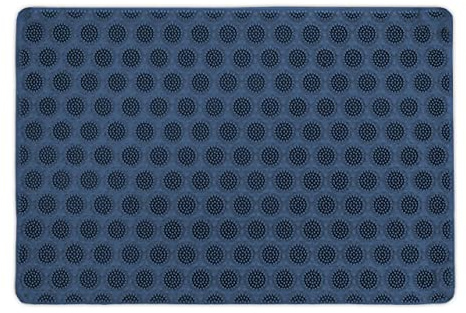 Relaxdays Paillasson Caoutchouc, 60 x 40 cm, antidérapant, résistant, caillebotis extérieur, Tapis d’entrée Grille, Bleu