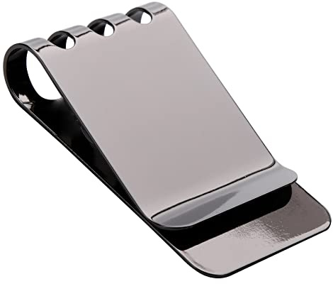 Lindenle Geldklammer, Federstahl, Geldklammern, große Kapazität, minimalistische Vordertasche, Gunmetal, Mittel