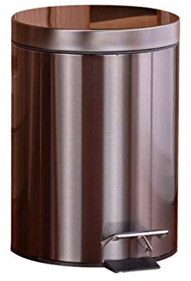 Pattumiera in Acciaio Inossidabile, Tipo di Pedale per Interni Pattumiera Bagno Cucina Ufficio Muto Pattumiera 5-12L per Interni (C 10L)