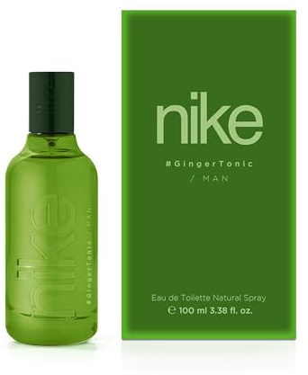 NIKE - Ginger Tonic, Eau de Cologne pour homme, 100 ml, Parfum en spray, Eau de toilette naturelle et masculine, Arôme d'agrumes et de fleurs, Parfum frais et longue durée
