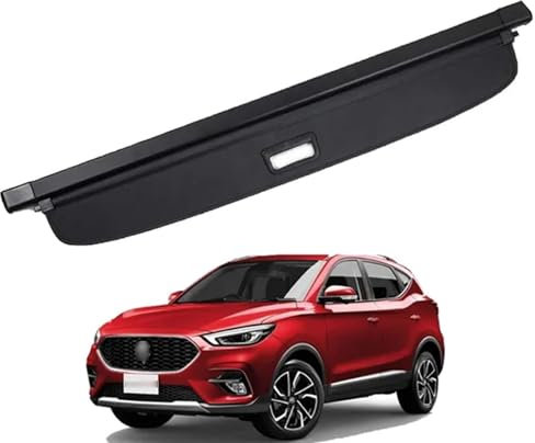 EEASSA Einziehbar Kofferraumabdeckung Laderaumabdeckung Cargo Cover Rollo Kofferraum-Hutablage Abdeckung Ablagen Schutz Sichtschutzschild Auto ZubehöR für MG ZS EV 2018-2023