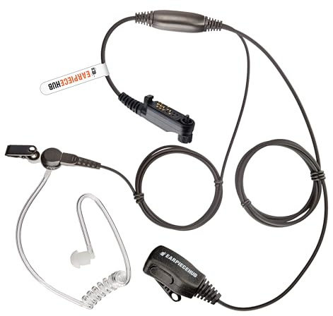 Compatible with Hytera HYT PD600 PD602 PD605 PD662 PD665 PD680 PD682 PD685 X1e X1p Covert Acoustic Tube Earpiece with lapel PTT Microphone Two Way Radio