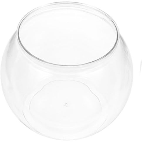 Alipis Aquarium Plastique Transparent pour Poissons Rouges Petit Bocal Décoratif pour Bureau Et Maison Réservoir Incassable pour Poissons Et Plantes Aquatiques