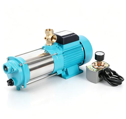1300w Kreiselpumpe Hauswasserwerk Gartenpumpe Pumpen steuerung+Druckschalter 220 V / 50 Hz IP44 4000 L/H