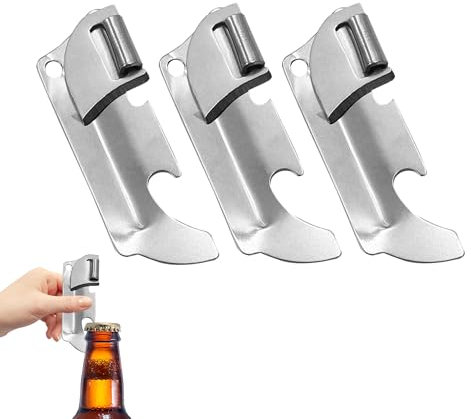 3PCS Military-Style Can Opener - Stainless Steel, Multi-Use for Kitchen, Home, and Outdoor Camping - Mini Portable Hand-Held Tool