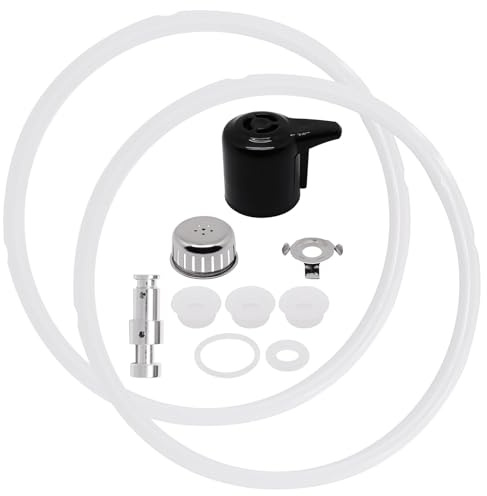 S SYDIEN 11 Pcs Pressure Cooker Parts, Replacement Parts Set for Pot Duo 5-Qt, 6-Qt, Include 2 Sealing Rings Steam, Release Valve, Anti-Block Shield, Valve Sealing Ring, Float Valve and Gasket