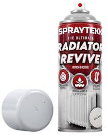 SPRAYTEKK Radiator Spray Paint | Heat Resistant up to 170°C | All-in-One Primer, Undercoat & Topcoat | Fast Drying, Anti-Rust | For Radiators, Pipes, Boilers & Hot Water Tanks (Satin White, 2)
