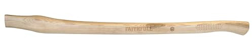 Faithfull Axe Replacement Handle – FSC® Certified Hickory Wood, Fawn Foot Pattern with Wax Finish – 92cm (36in)
