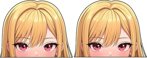 Marin Kitagawa Anime Sticker Autoaufkleber 2 Stück 12x9 5cm – Hochwertige Folie – Wetterfest UV Beständig – Für Otakus und Anime Fans – Peeker Design für Auto Laptop Handy