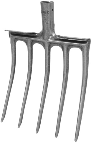 Milisten Horquilla De Acero Agrícola para Jardinería Herramienta Manual para Airear y Aflojar Suelo Cultivos Cabezal Multidiente De Puntas Resistente y Fácil De Instalar Adecuado para Arado