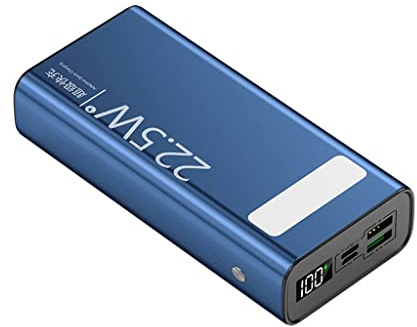 Power Bank, PowerBank Super Fast Charge 30000mAh Linterna de energía móvil de Gran Capacidad (Color: Azul, Tamaño: 30000mAh)