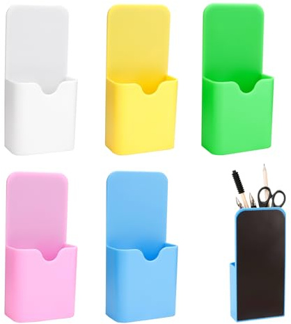 JINGIHE 5 pezzi portapenne magnetico, portapenne, portagesso per gesso da lavagna, portapennarelli magnetico, portapenne magnetico per lavagna bianca con forte potenza per ufficio, casa