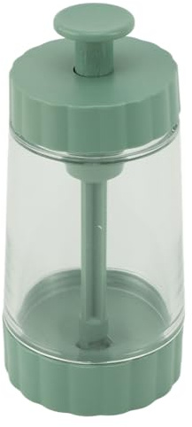 ANKROYU Saliera quantitativa Controllo preciso Dosaggio Bottiglia di condimento 0,5 g Pressa Dosatore Utensile da per cucinare Barbecue da campeggio Design trasparente in plastica (Verde)