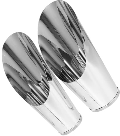 Hemobllo 2 Palas Cilíndricas de Acero Inoxidable para Jardinería Pala para Tierra de Suculentas Herramienta Manual para Aflojar Tierra Tamaño Grande y Mediano Ideales para Plantar y