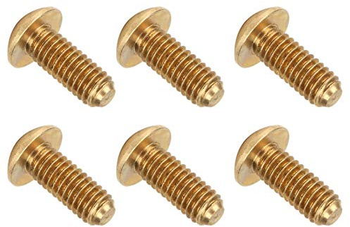 Keenso 50 Tornillos de Cabeza Hexagonal de Cobre Efecto de Fijación Resistente Al Desgaste para Reparar Tornillos de Cabeza Semicircular M4 Esenciales para el Mantenimiento (M4*10mm)