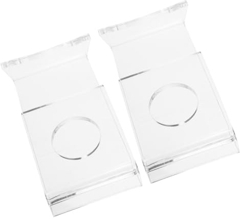 CALLARON Acryl Tischtennisschlägerständer 2 Stück Transparent Präsentationshalter für Shakehand Pen Hold Griffe Platzsparender Sportgeräte Ausstellungsständer für Zuhause und Geschäft