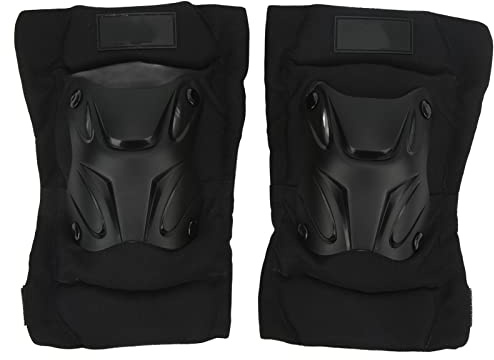 HPZIHUIT 2er-Pack Knieschoner, kurz, reflektierend, verdickt, aus flexiblem, biegsamem und atmungsaktivem PP-Gummi, ideal für Motorradfahrer im Freien