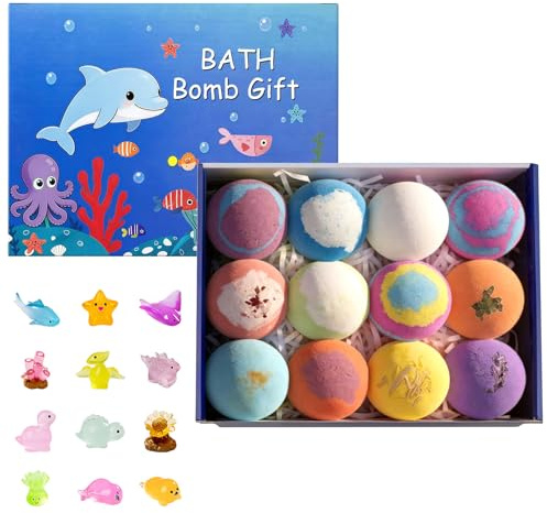 12 Pezzi Bombe Da Bagno Bambini Con Sorpresa, Bombe Da Bagno Con Sorpresa Naturali, Bomba Da Bagno Bambini, Bath Bomb Gift Per Compleanno Natale, Bath Bomb Bambini