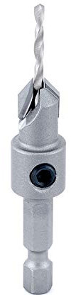 Amana Tool Carbide Tipped 82 Degree Countersink Drill Bit, 55262, 3/8 D x 49 Deg x 1/4 Quick Release Hex Shank for Wood Screw 6
