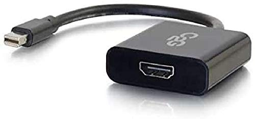 C2G Mini DisplayPort Male to HDMI Female 4K Active Adapter, Ultra HD Mini DP Compatible with Apple MacBook, Mac Mini, Mac Pro, Microsoft Surface Pro, Dell XPS and More (Black)