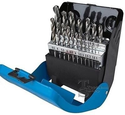 marashop SET 19 PUNTE PER TRAPANO IN TITANIO KIT PUNTE FERRO MISURE 1 A 10 CM + CUSTODIA