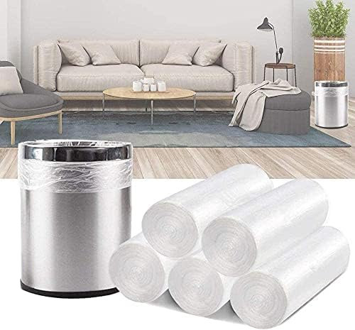 Bolsas de basura de 4 galones – 100 pequeñas bolsas de basura | 17 x 18 pulgadas transparente cesta de residuos bolsas de basura | Bulk plástico baño papelera revestimientos