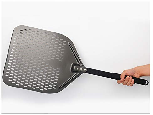 Pizza Peel 13 Inch Hard Coating Perforated Pizza Peel Rectangular Pizza Shovel Aluminum Pizza Peel Paddle Short Pizza Tool Pizza Paddle (Color : 13 inch Pizza Peel)