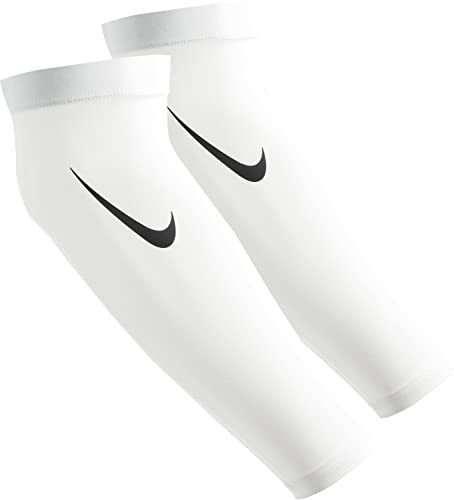 Nike Pro Dri-Fit Armschutz für Erwachsene, Polyester, Kälteschutz, Unisex, für Erwachsene, Blau, Weiss/opulenter Garten, Eine Größe passt meistens