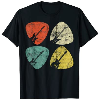 Gitarre Plektrum Vintage T-Shirt