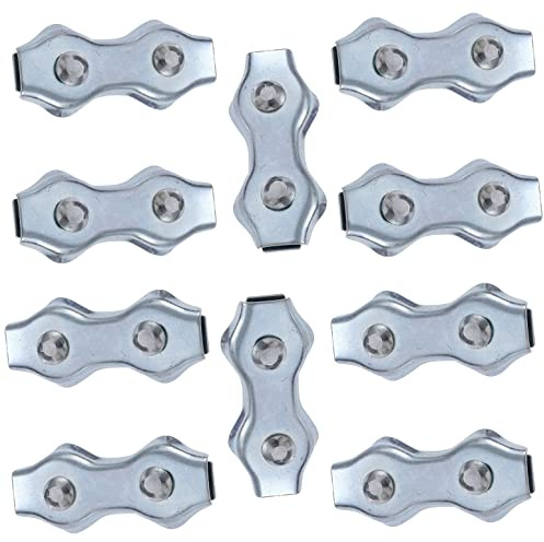 10 x 5 mm Electric Fence Wire Connector Rope Clip Duplex Bolt Cable Clamp Poly Electric Fencing Joint