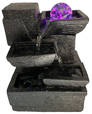 Tabletop Fountain Desktop Fountain with Crystal Ball Indoor Water Waterfall Fountain Office Desk Decor Tabletop Fountain Water Pump Landscape Decoration Fountain Decoration