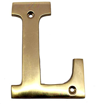 eSplanade Messing-Türschild für Hoteltüren, Alphabet-Buchstabe A, 10,2 cm (L Alphabet-4)