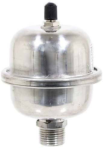 SPARES2GO Mini-Ausdehnungsgefäß, Stoßfänger, Trinkwasserhammer, Schallstoppschlauch (1/2 Zoll BSP, 0,16 l)