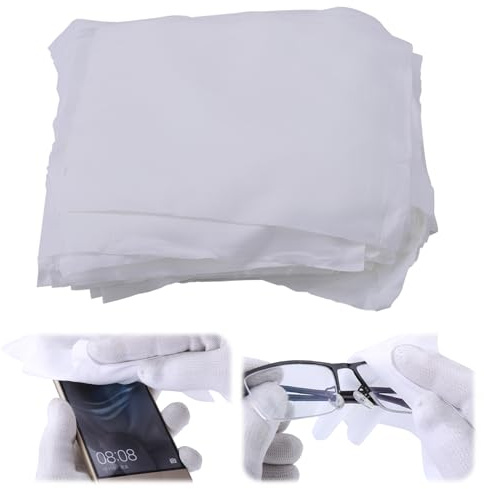 100Pcs/Bag 6 x 6 Inch Microfiber Cleaning Cloth, Microfiber Dusting Cloth Dust-free Cloth, Premium Microfiber Cloth, Anti-Static Microfiber Cleanroom Wiper 100 Piece Eyeglass Cleaning Cloth