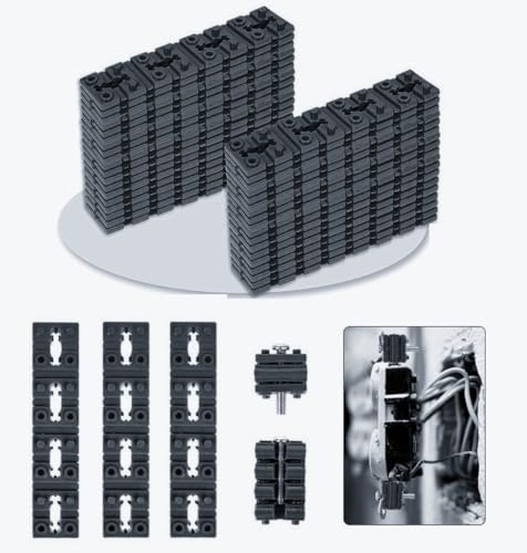 100pcs Outlet Spacers for Electrical Box, Electrical Outlet Spacers Shims Switch and Receptacle Spacer Socket Electrical Box Extender for Loose Outlet Electric Switch (Black)