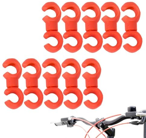 Fahrrad-Bremskabel-Clips – 10 Stück Schaltkabel-Clips für Fahrrad, Mountainbike-Bremskabel-Clips, Fahrradzubehör, Kabelmanagement für Stadtfahrrad, Mountainbike, Fahrrad mit festem Gang