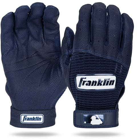 Franklin Sports MLB Classic Batting Gloves Baseball + Softball Gloves for Men and Women, Adult and Youth Sizes, Navy, L for Adults