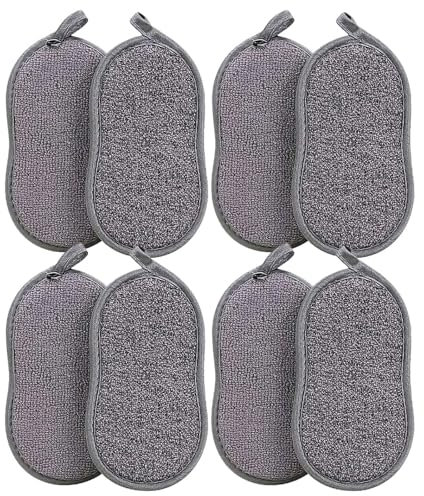 6-Pack Reusable Washing Up Sponge, Non-Scratch, Dual-Sided Kitchen and Bathroom cleaning products, 16.5x9.3cm Eco-Friendly, Long-Lasting Dish and Multi-surface Pads Cleaners