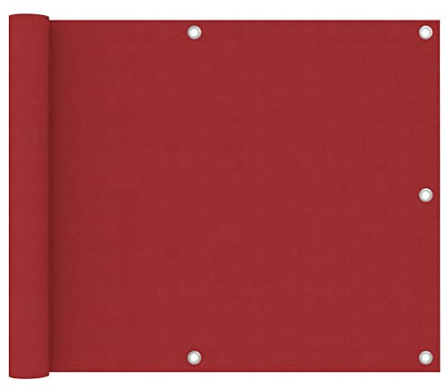 LLEZKBR Balkonsichtschutz rot 75x600 cm Oxford Stoff