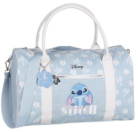 sarcia.eu Disney Stitch Sac de voyage pour JEUNES, sac de voyage, BAGAGE À MAIN pour avion, bleu 44x18x26cm (Stitch Bleu)