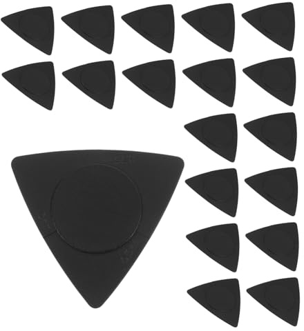 VANZACK 20stücke Folk-gitarrenplektrum Dreieck Abs Material Gitarrenzubehör Schwarz Anti-rutsch-plektrum Stärke Gitarrenplektrum