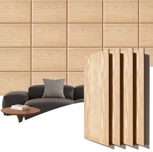 20 Piece Peel And Stick Wall Panels,Sound Proof Foam Wall Panels, Waterproof Heat Insulation,Faux Wood Grain Finish, Can Replace Slate And Plank For Home &Gaming Room (34.64 X 26.77 X 0.19 in s)