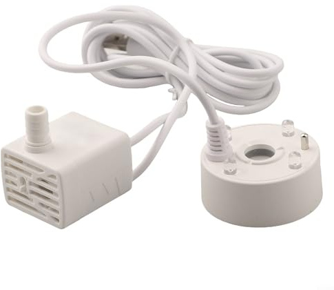 Niceminiwall 5V USB Mist Maker Fogger with Colorful LED Lights for Ponds, Fish Tanks, and Water Fountains - 120L/H Adjustable Flow Rate, Waterproof Design, 1.4m Cable