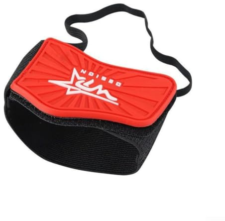 Jonikuper Motorrad-Schalthebel-Schuhschutz, PVC-Gummi, rutschfest, mit verstellbaren elastischen Bändern, für Motorrad- und Roller-Fahrer, Schwarz (rot)