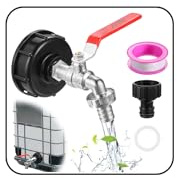Robinet Cuve 1000l Robinet de Vidange pour Réservoir IBC Adaptateur de Réservoir en Alliage S60x6 Ibc Raccord Accessoire pour Cuve IBC avec Adaptateur pour Robinets de jardin Baril Pluie (3/4)