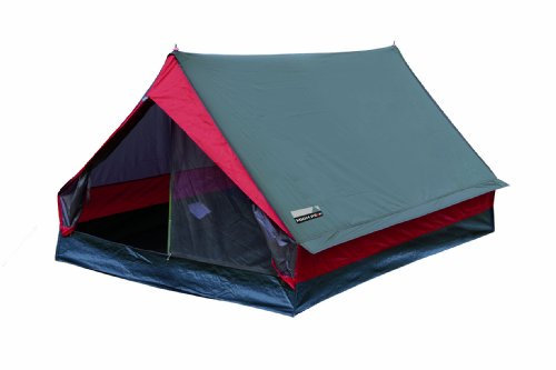 Campeggio Minipack, Tenda Unisex, Grigio/Rosso, 190 x 120 x 95 cm
