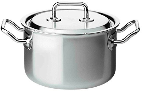 Küchenprofi Brigade Premium Kochtopf, 5-Lagen-Edelstahl, 24 cm, 6,5 Liter | Induktionsgeeignet, backofen- & spülmaschinenfest, mit praktischer Innenskala, 18/10 Edelstahl, Aluminiumkern