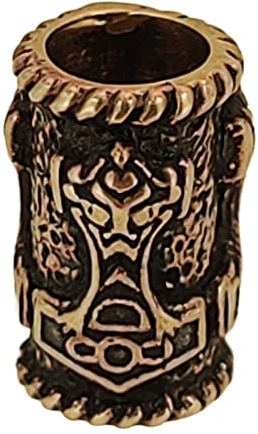 Kiss of Leather Bartperle Haarperle Bronze Thorshammer 5mm Innendurchmesser 1143