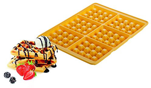 Tescoma 629342 Delicia Stampo per 6 Waffle, Silicone, Giallo